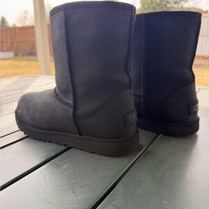 Black Leather UGGs